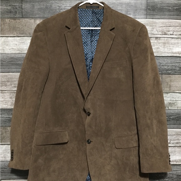 Michael Kors Corduroy Blazer Jacket Men’s 44L Brown 2 Button Polyester - Picture 6 of 10